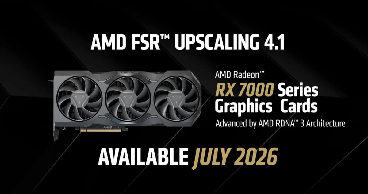 AMD FSR 4.1 Upscaling chega para RX 7000 e depois para as RX 6000