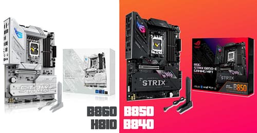 AMD B850 e B840 a 15 de Janeiro , Intel B860 e H810 a 13 de Janeiro