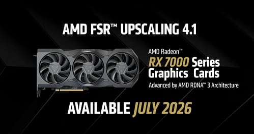 AMD FSR 4.1 Upscaling chega para RX 7000 e depois para as RX 6000