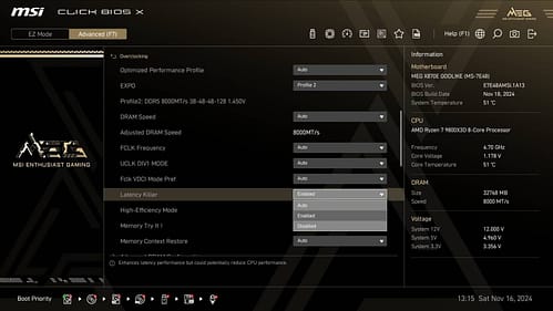 MSI Lança Latency Killer nas X870 , recurso para corrigir a alta latência na DDR5