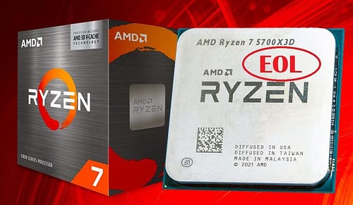 AMD Encerra o X3D no socket AM4, 5700X3D não são mais enviados