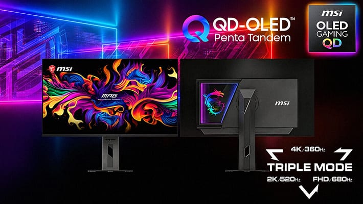 MSI Apresenta o primeiro monitor QD-OLED com Tripla Resolução MPG OLED 322URDX36